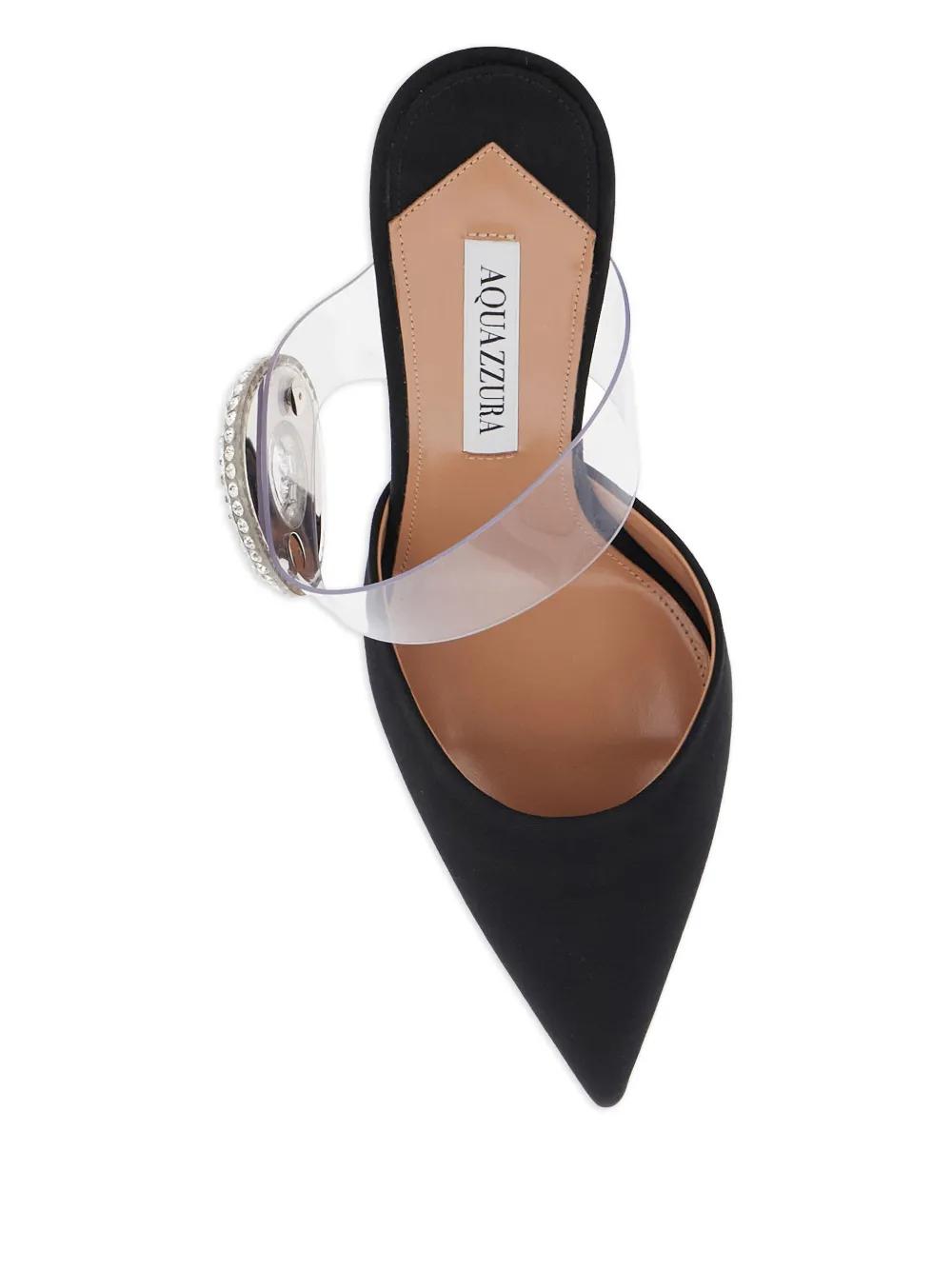 AQUAZZURA Crystal Hoop Pointed Toe Flat 75MM