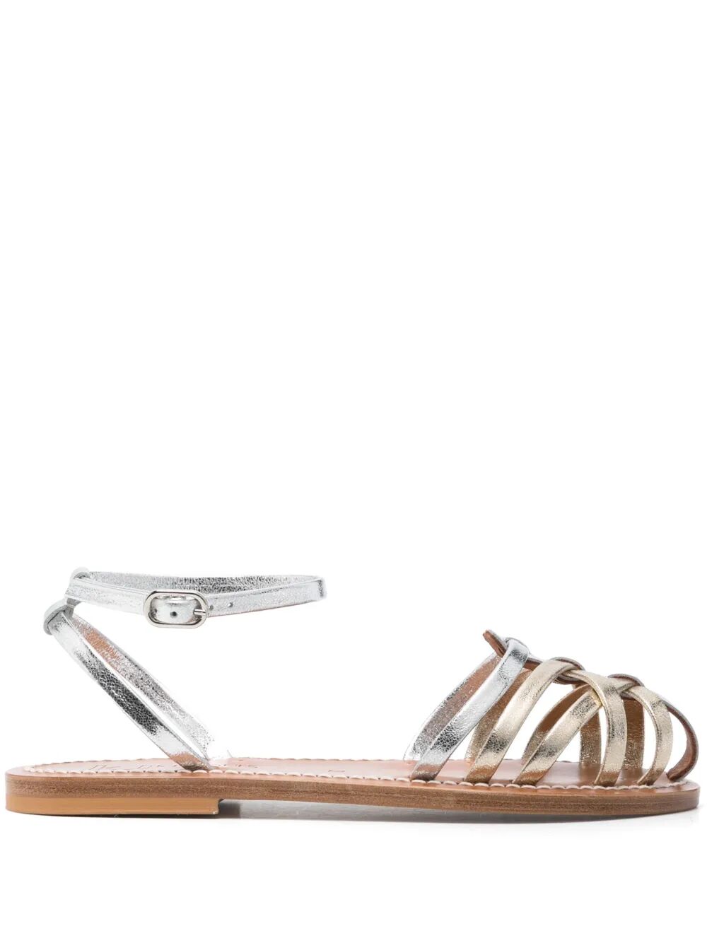 KJACQUES Two-Tone Metallic Mini Sandals for Women