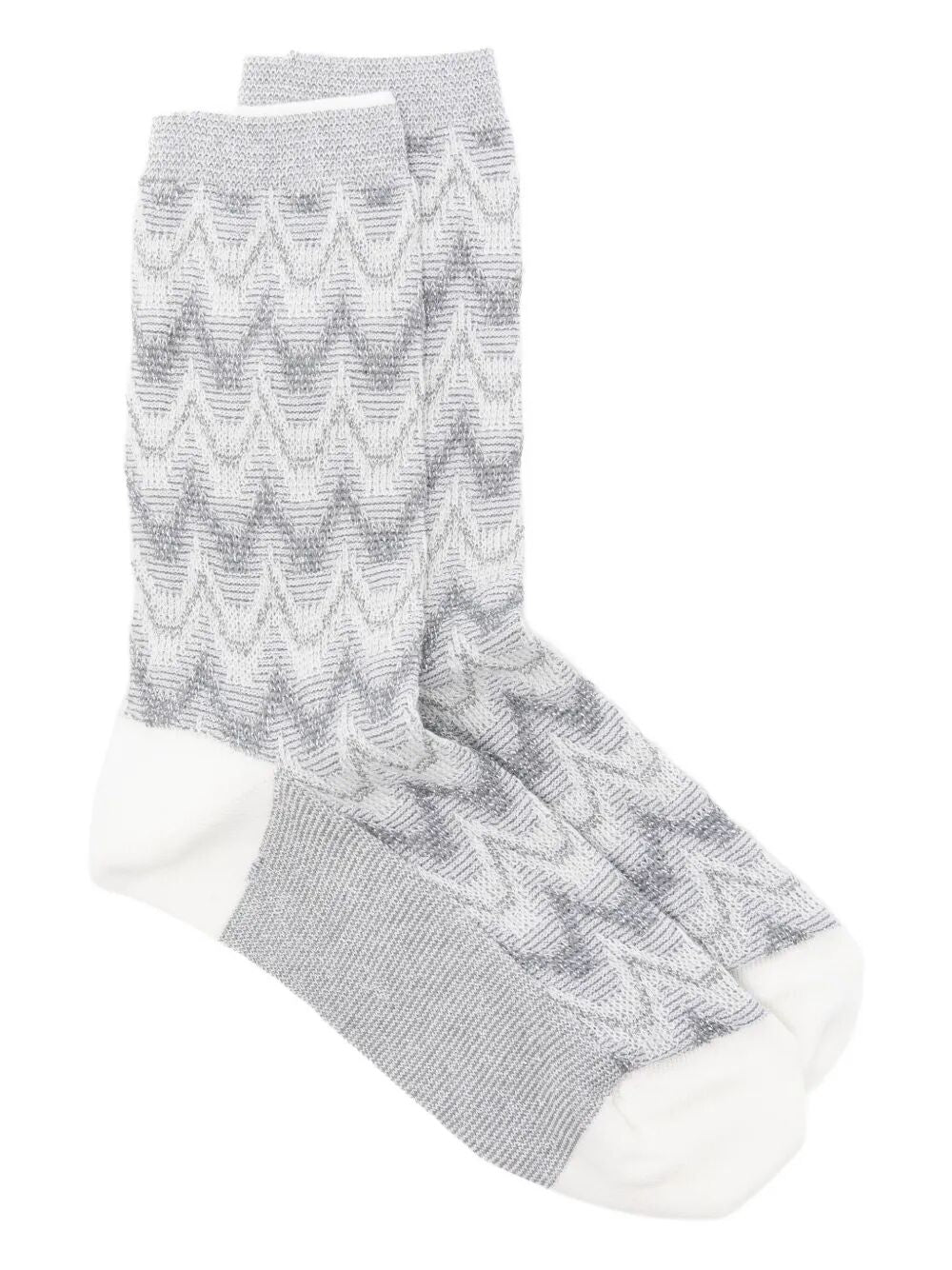 MISSONI Zig-Zag Cotton Socks for Women - FW25 Collection