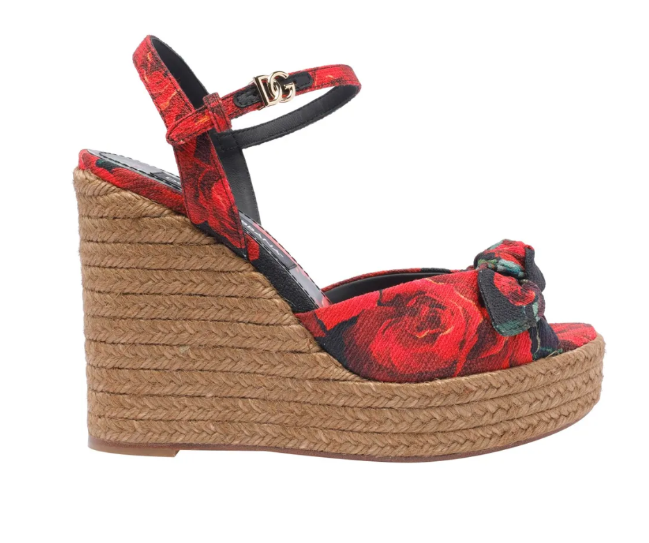DOLCE & GABBANA 90mm Platform Wedge Sandals for Women