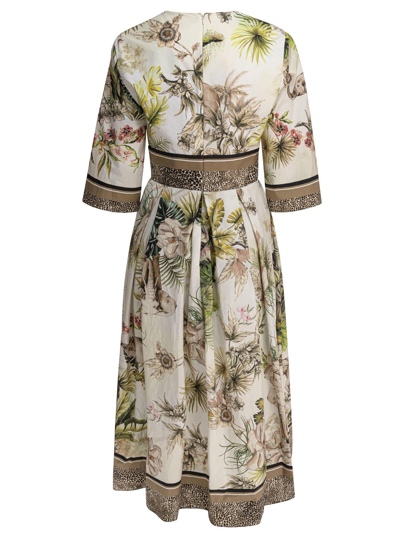 ELIE SAAB Printed Cotton Midi Dress