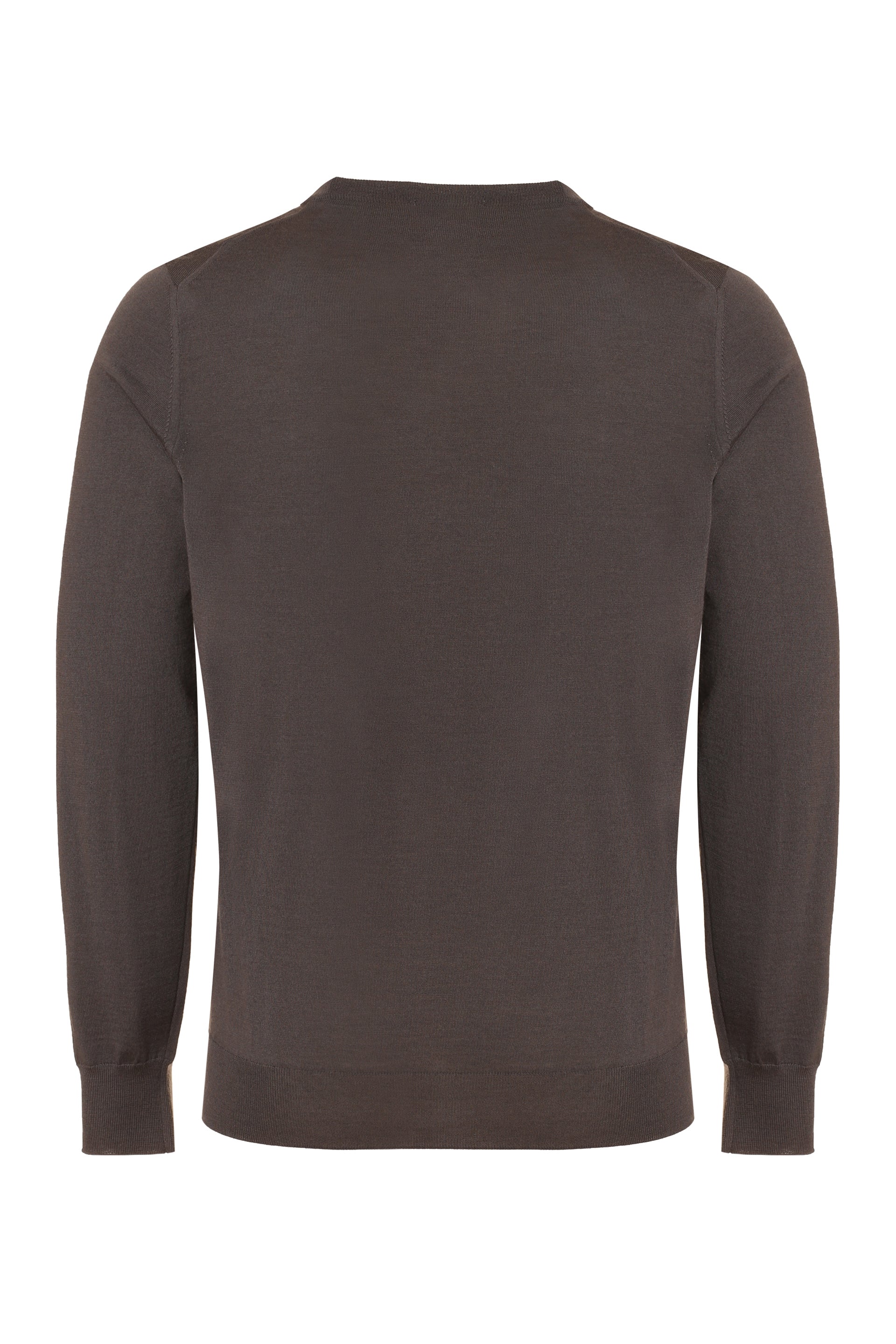 DRUMOHR Merino Wool Sweater with Ribbed Knit Edges