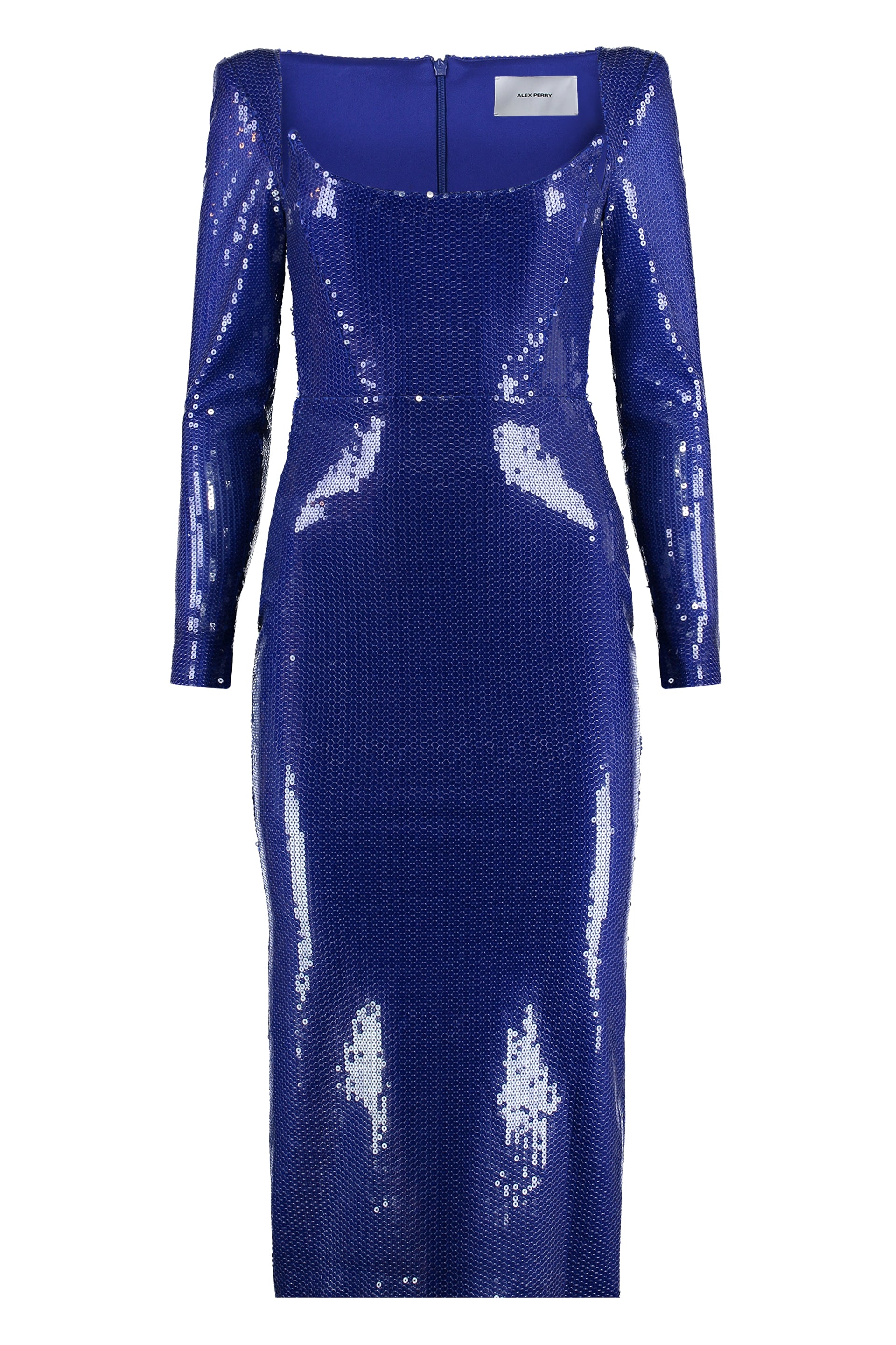 ALEX PERRY Sequin Mini Dress with Padded Shoulders