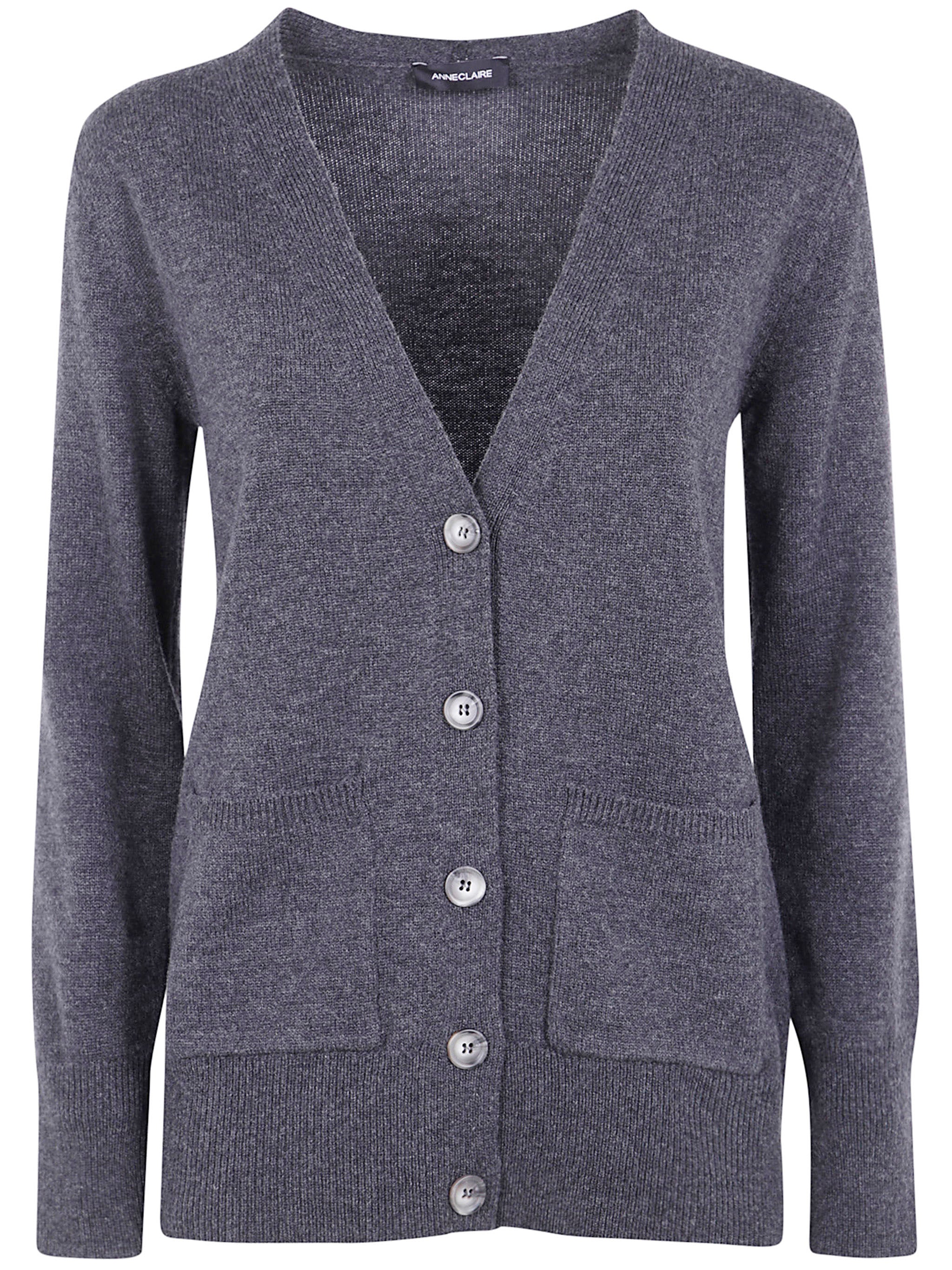 ANNECLAIRE Fitted Wool & Cashmere Cardigan