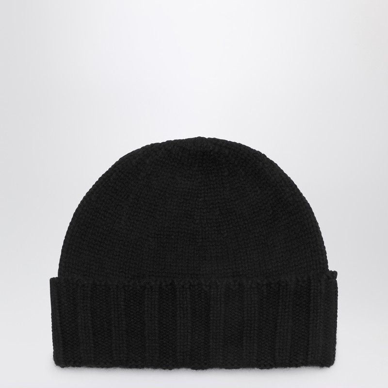 DRUMOHR Cashmere Beret with Ribbed Turn-Up Design