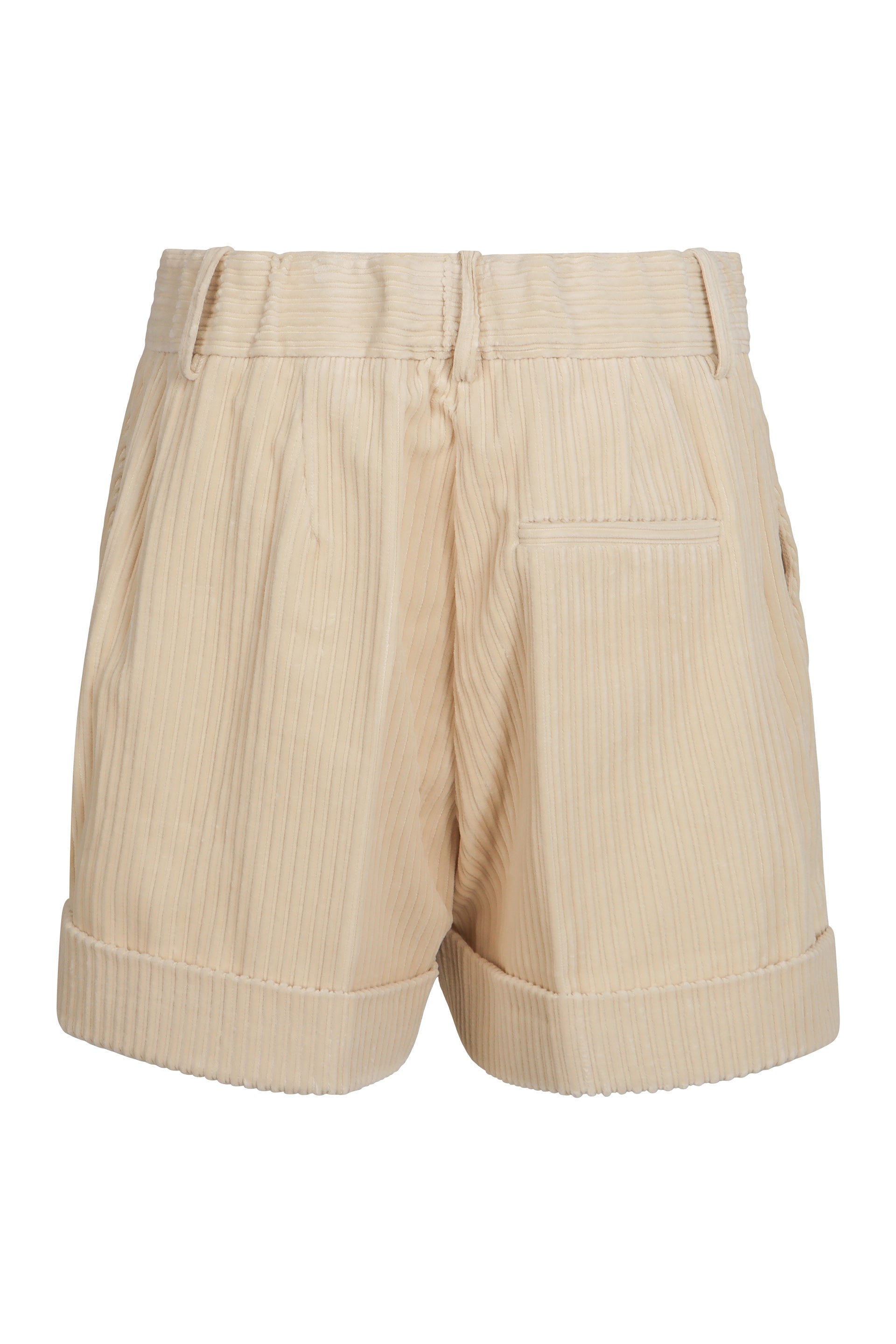 PAROSH High-Waisted Corduroy Shorts