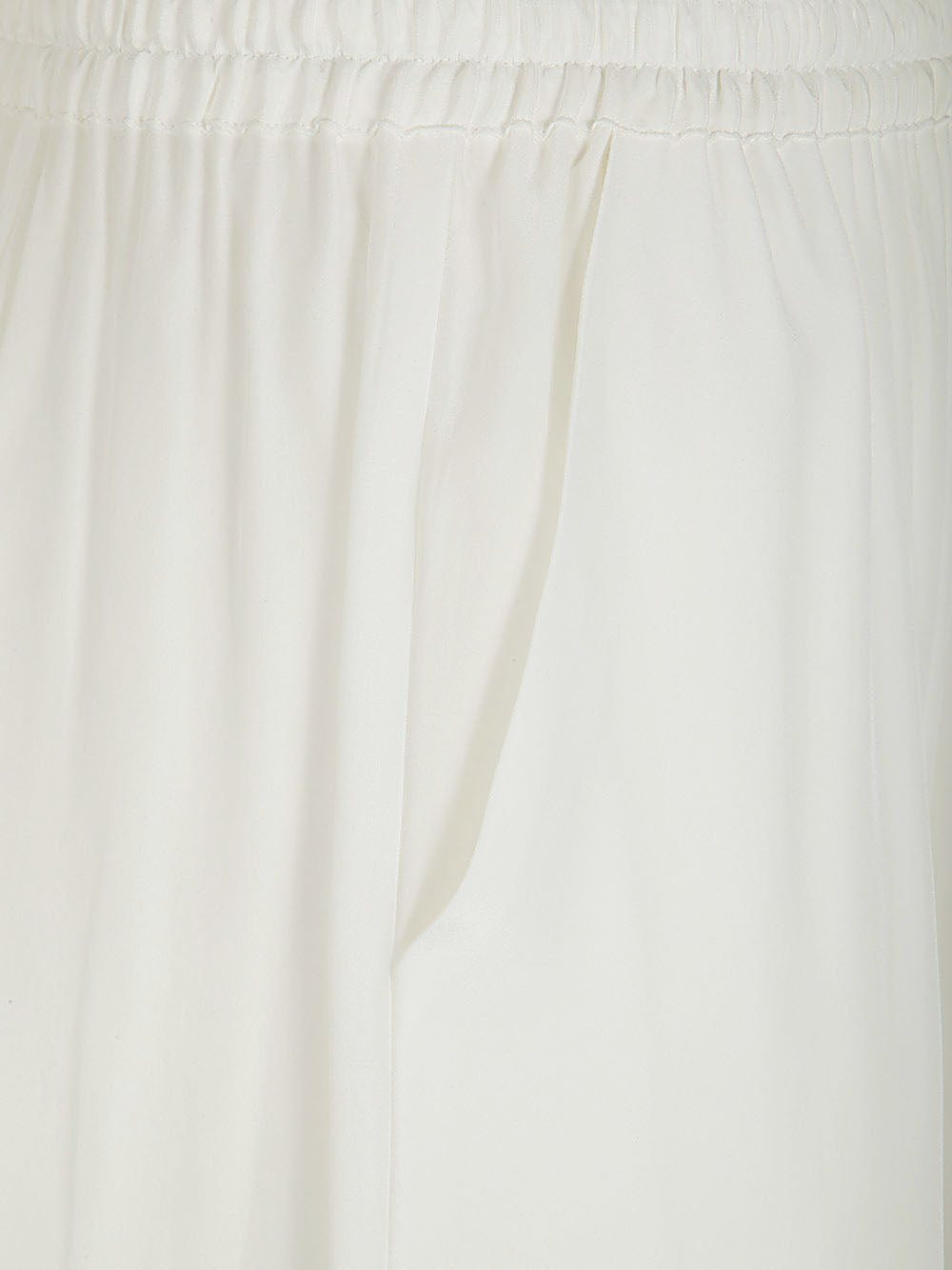 PAROSH Wide Leg Silk Trousers for Women