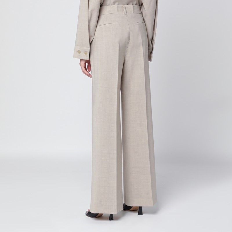 PAROSH Wide Wool Blend Trousers for Women