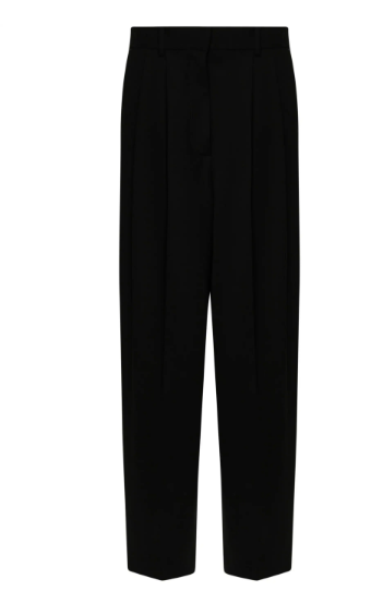 PAROSH Luxury Virgin Wool Trousers with Wide Front Pleats