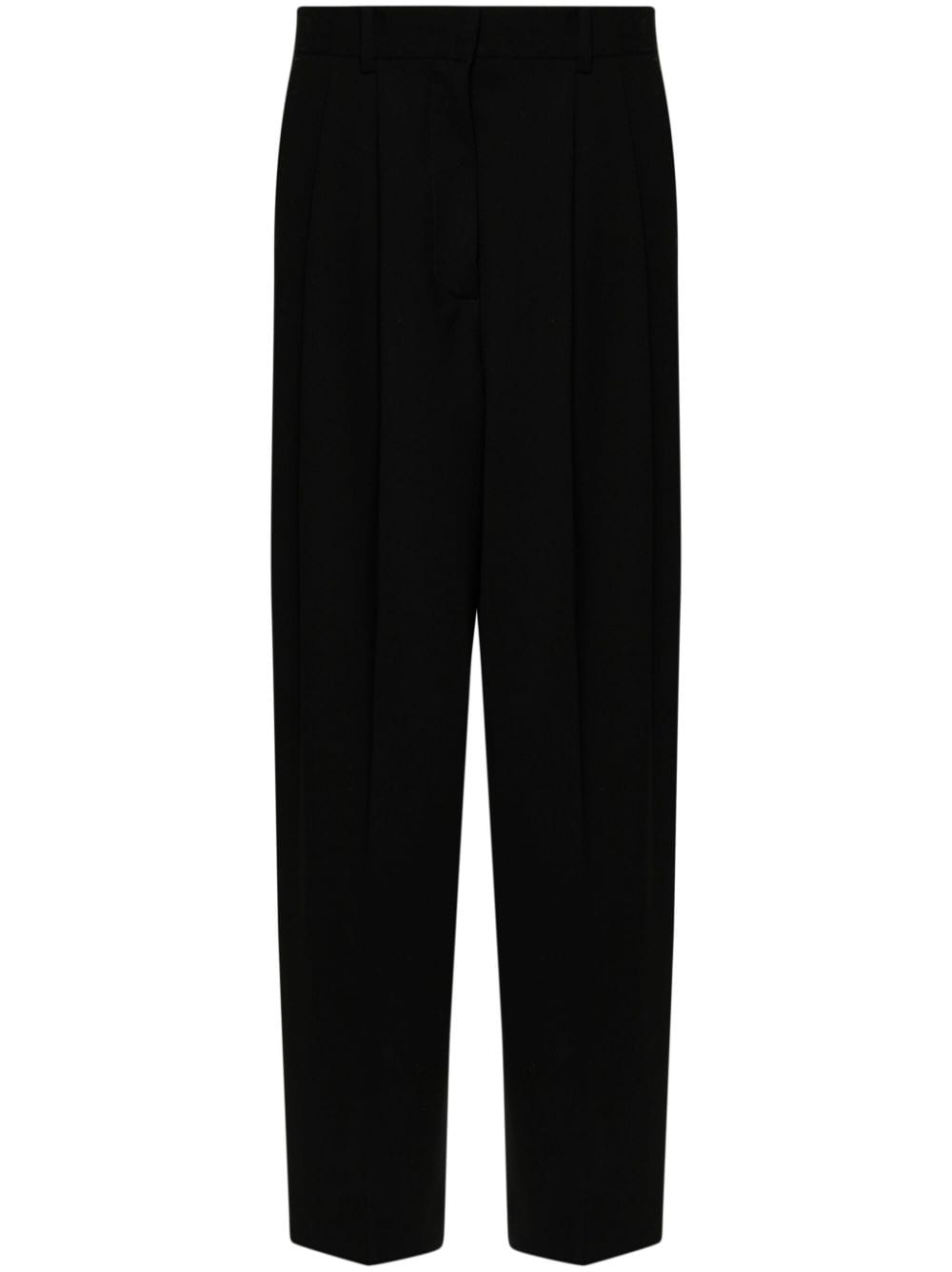 PAROSH Luxury Virgin Wool Trousers with Wide Front Pleats