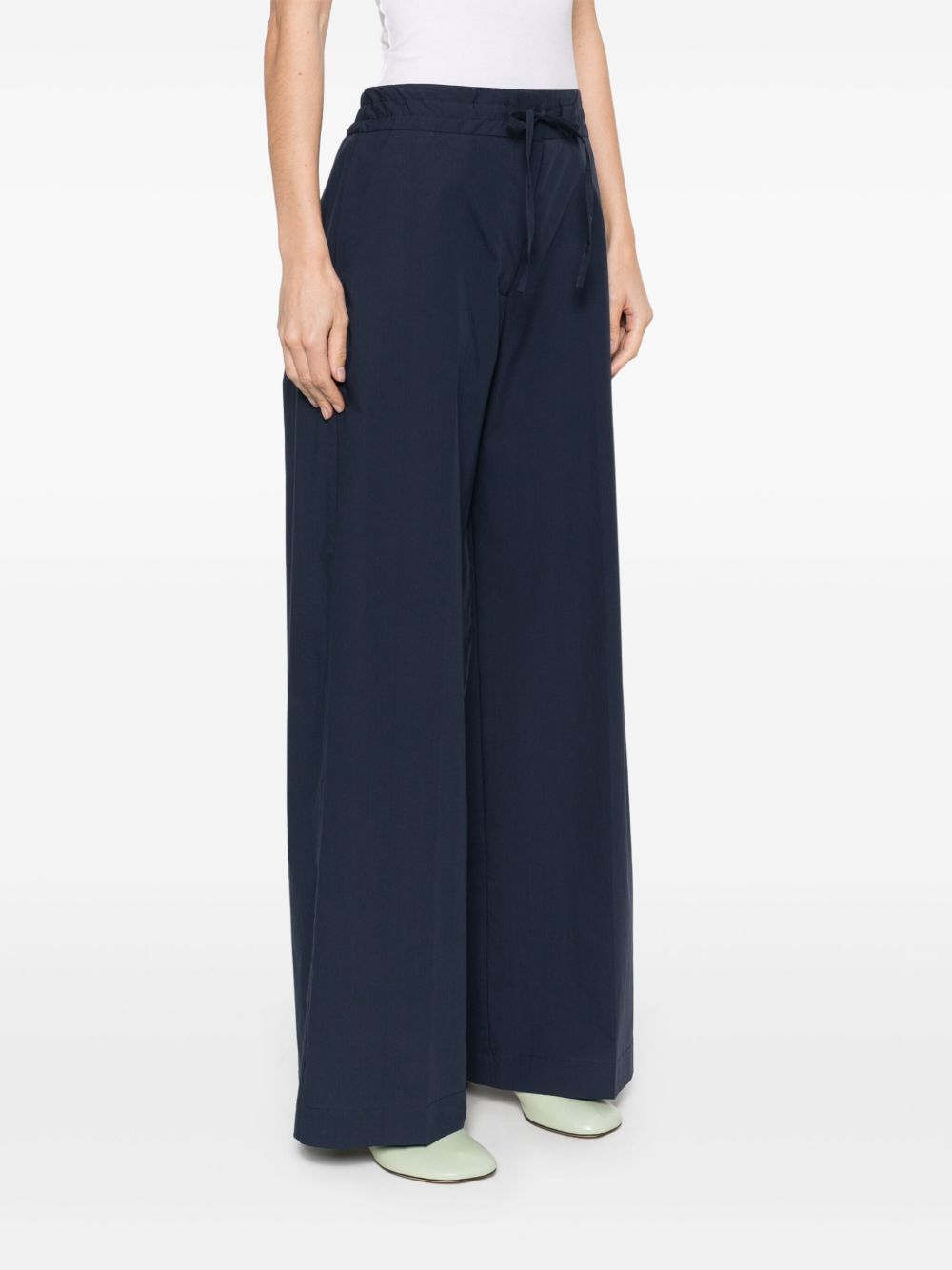 PAROSH Cotton Wide-Leg Trousers for Women