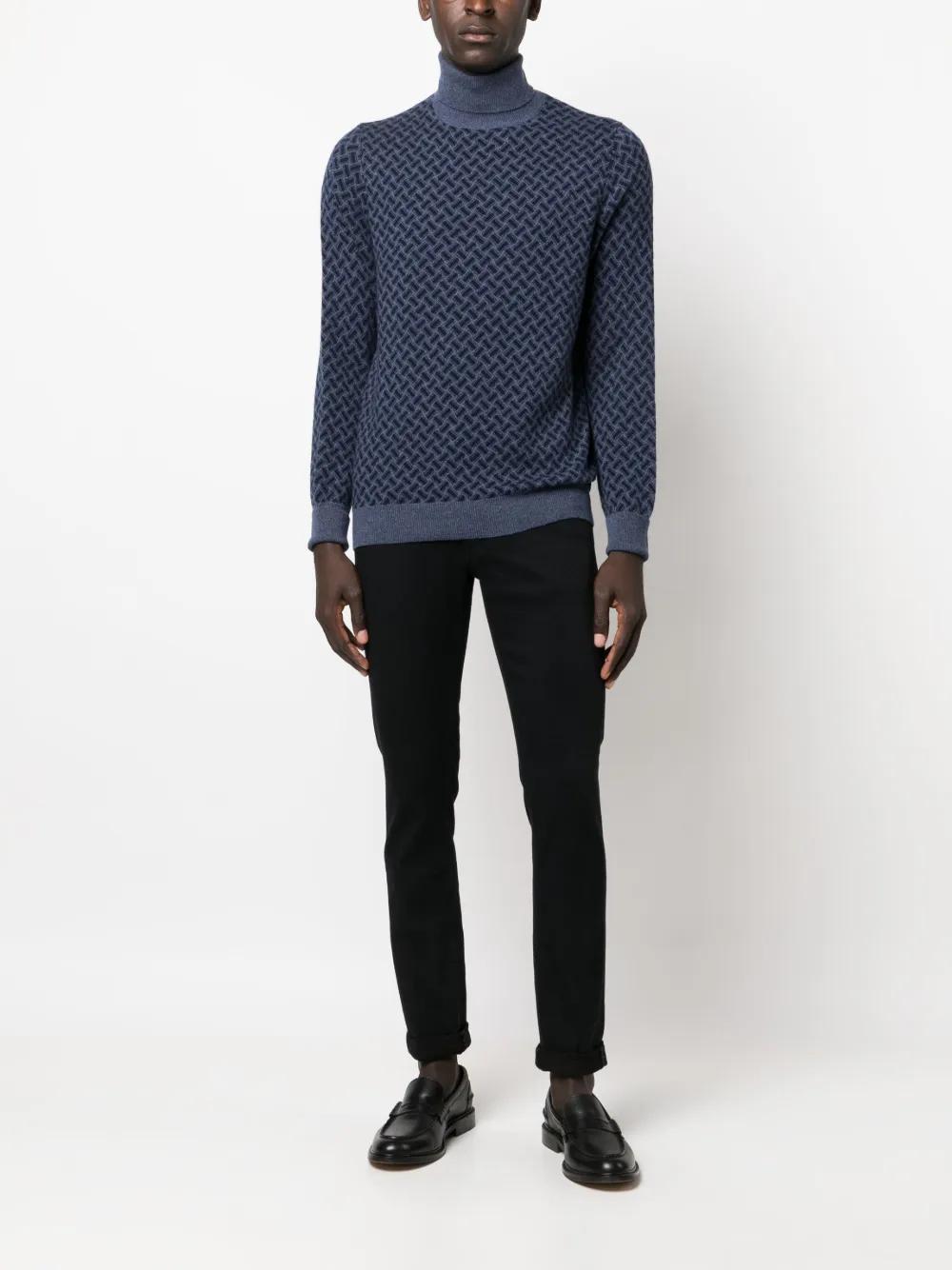 DRUMOHR Men's Mini Casual Turtleneck Shirt