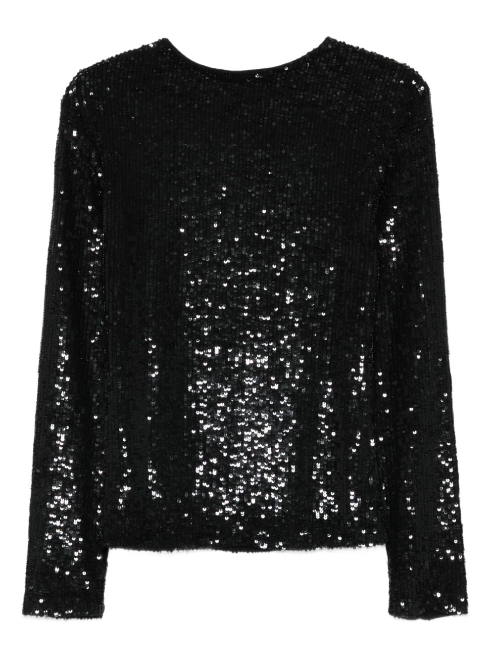 PAROSH Long Sleeve Sequin Top