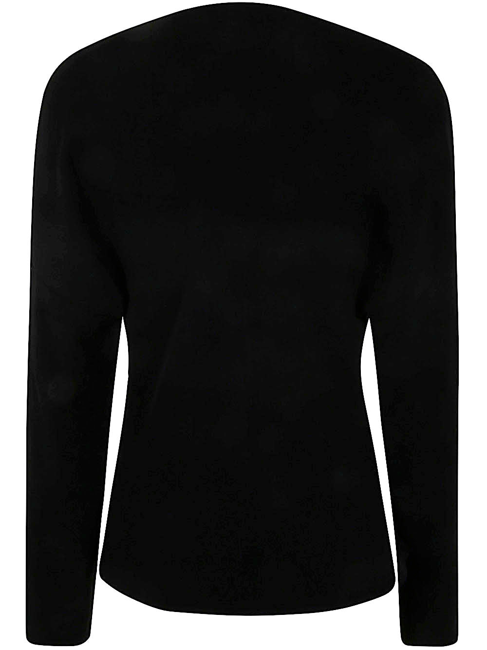PAROSH Long Sleeve Blouse with Dropping Neckline