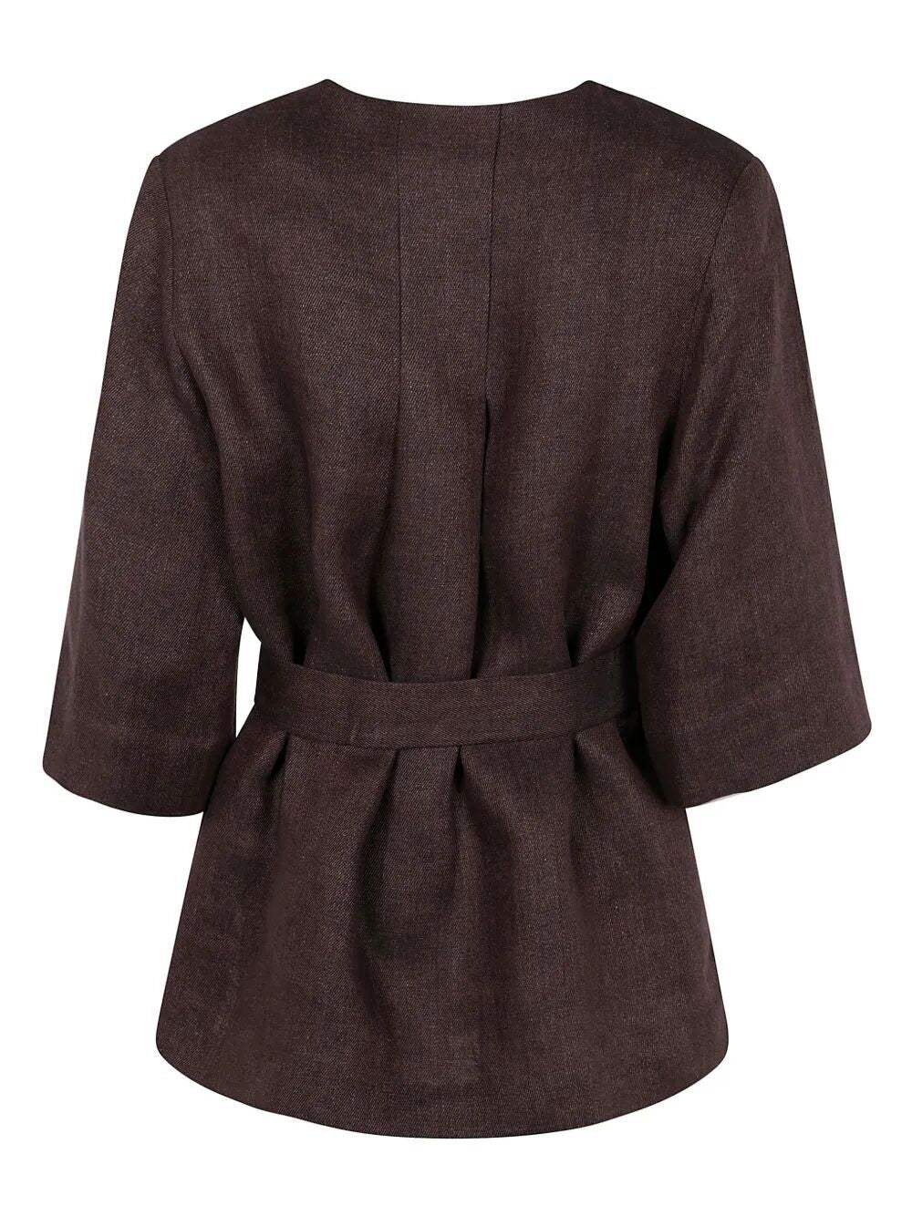 PAROSH Belted Blouse for Women - SS25