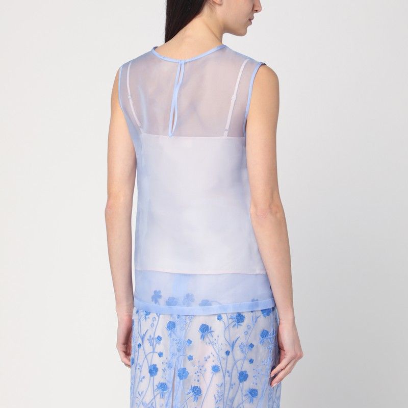 PAROSH Silk Sleeveless Layered Tank Top