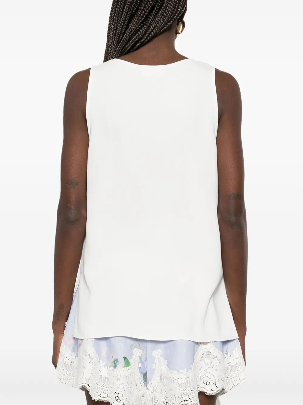 PAROSH Sleeveless Mini Blouse for Women