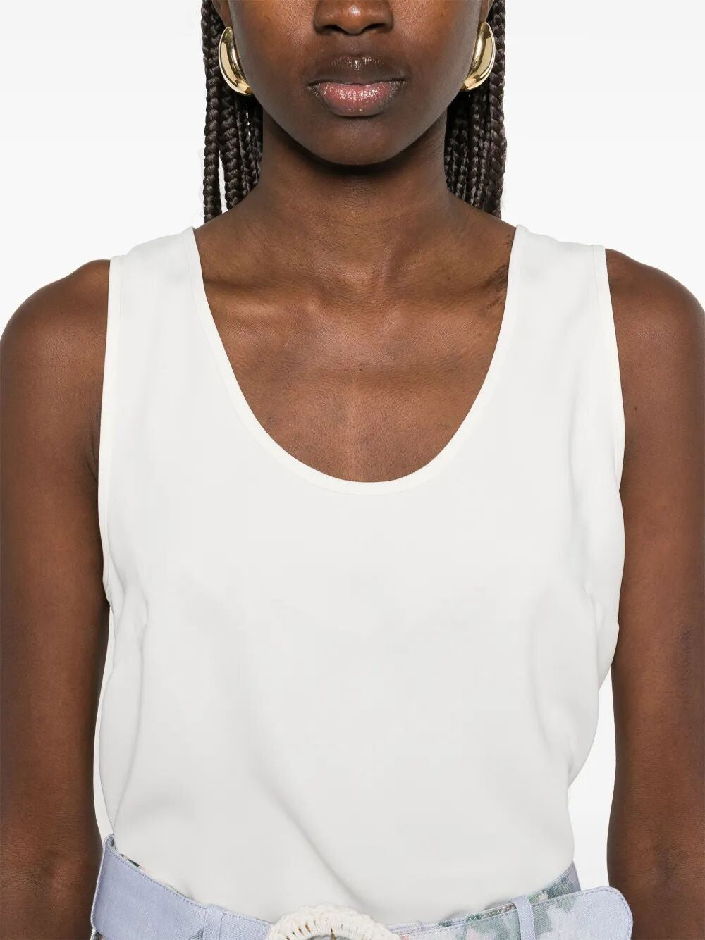 PAROSH Sleeveless Mini Blouse for Women