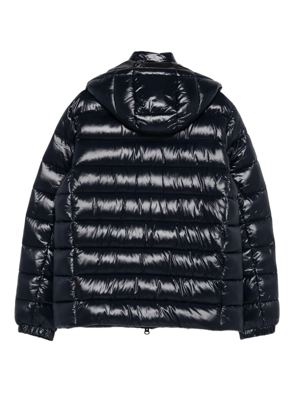 SAVE THE DUCK Men's Florian Down Jacket with Lacquered Finish and Removable Hood
