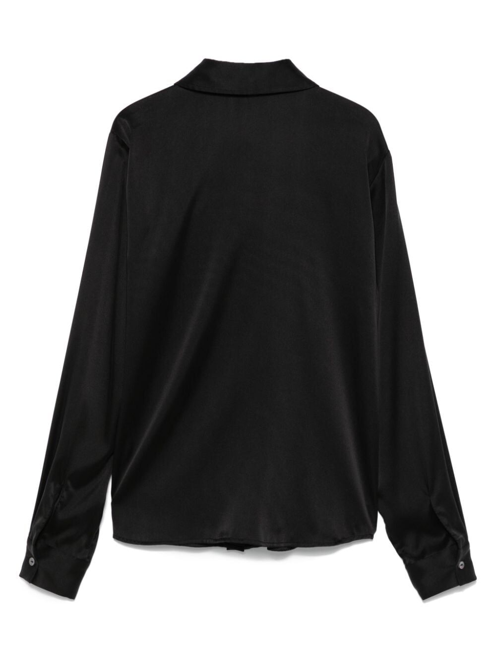 PAROSH Silk Shirt with Ribbon Detail