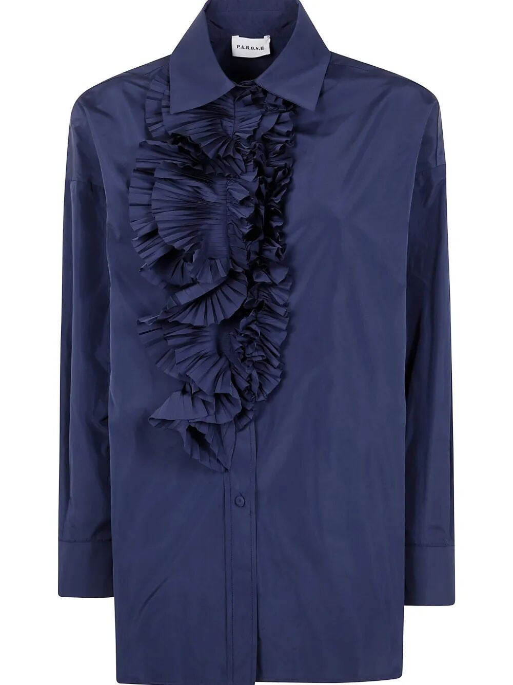 PAROSH Ruffle Detail Mini Shirt