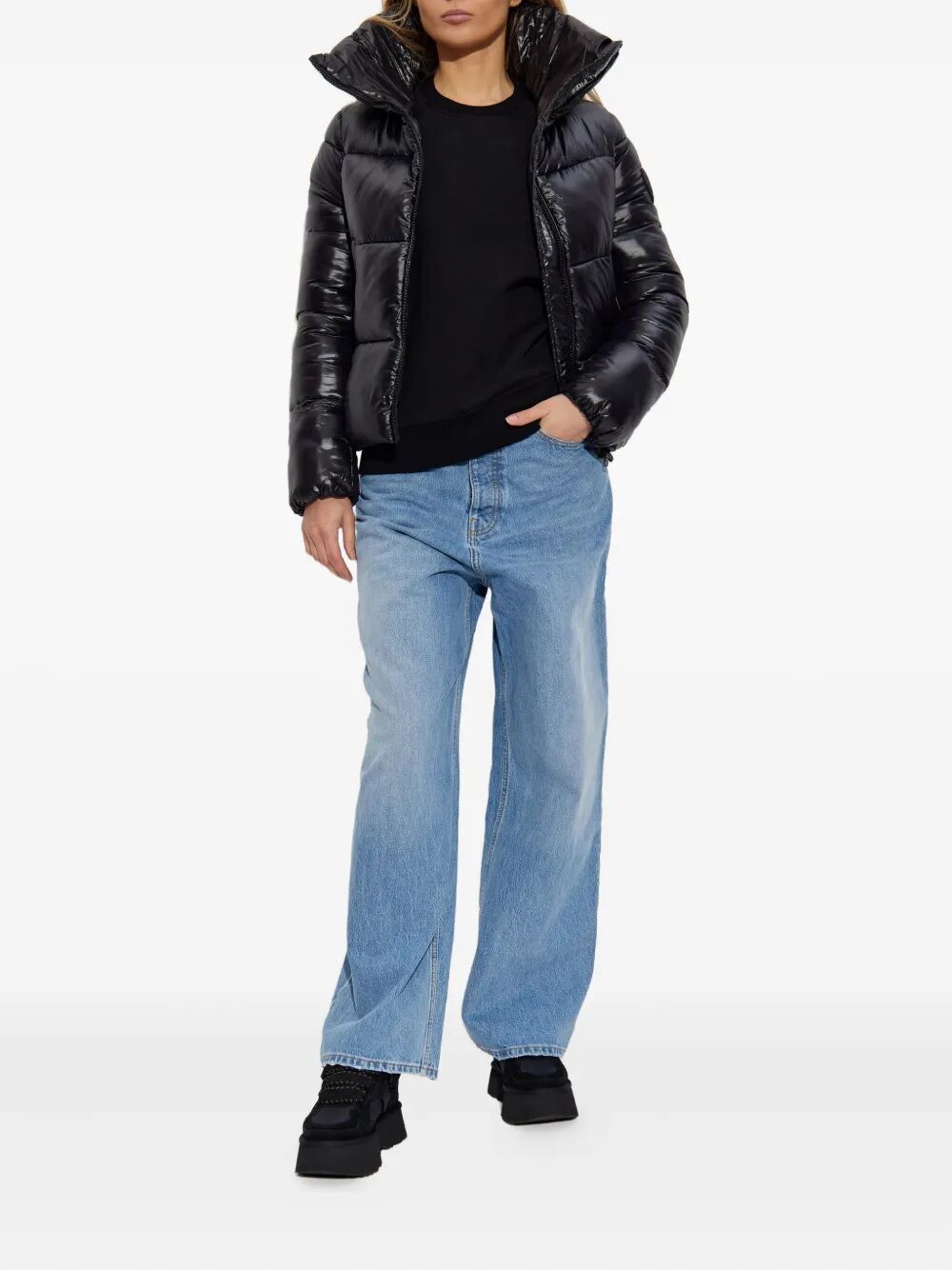 SAVE THE DUCK Isla Mini Down Jacket with Glossy Finish