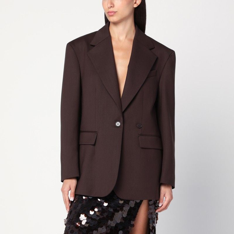 PAROSH Single-Breasted Wool Jacket for Women - FW25 Collection