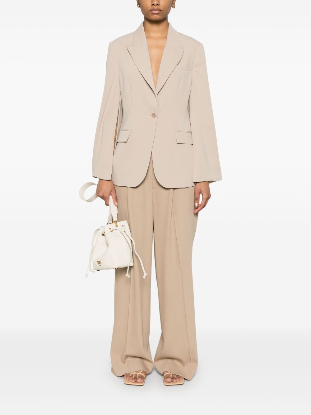 PAROSH Single-Breasted Blazer Jacket for Women