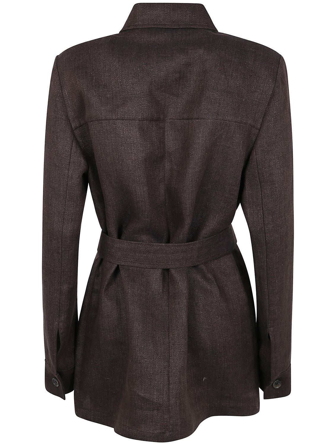 PAROSH Belted Mini Jacket for Women