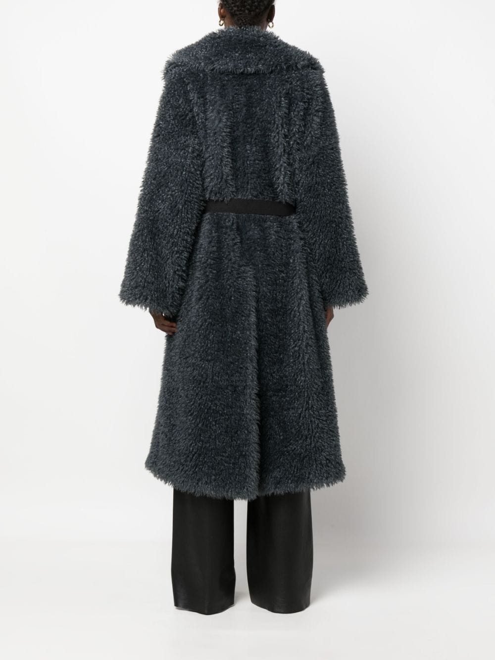 ERMANNO SCERVINO Belted Shearling Wool Teddy Jacket