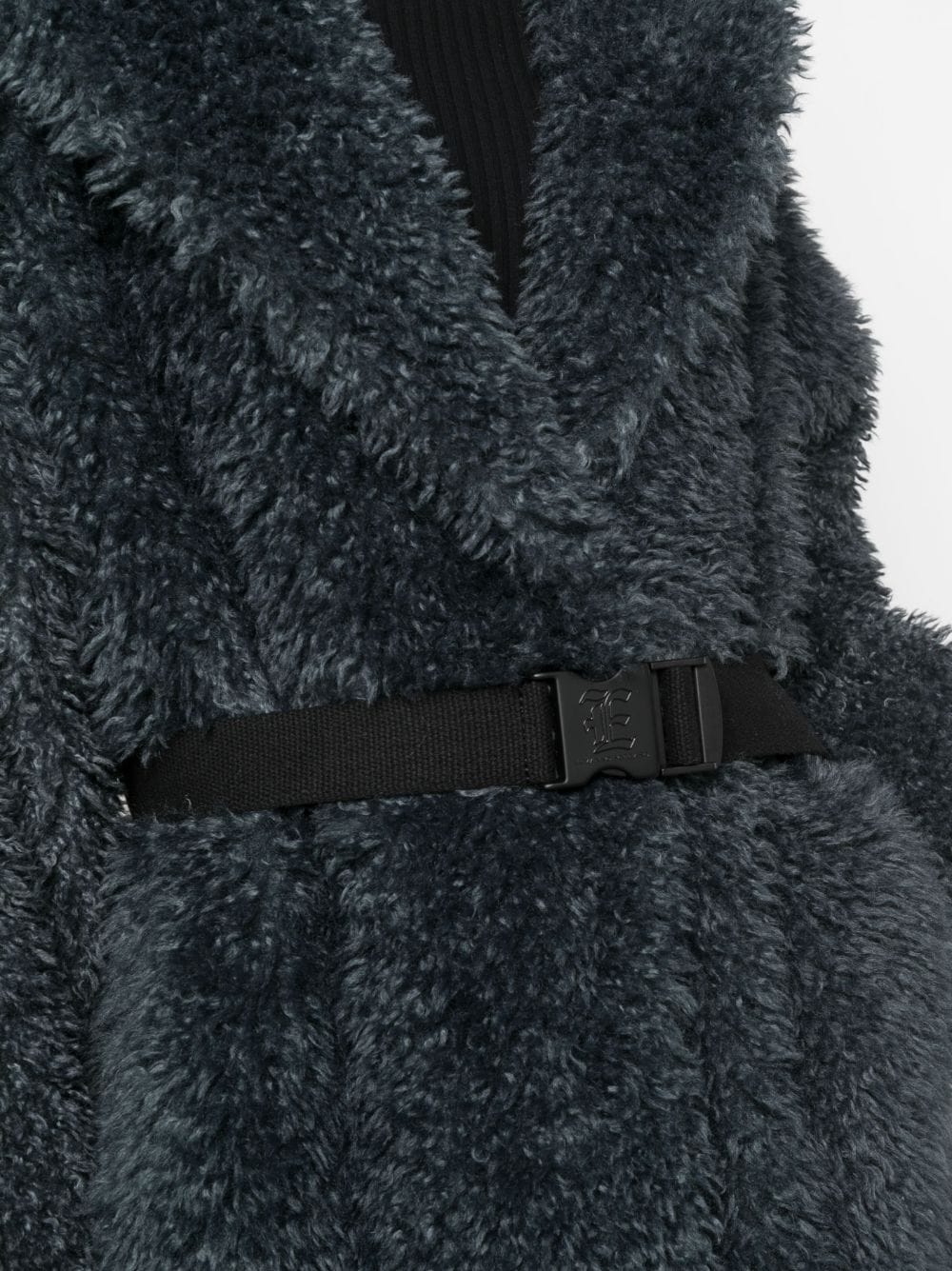 ERMANNO SCERVINO Belted Shearling Wool Teddy Jacket
