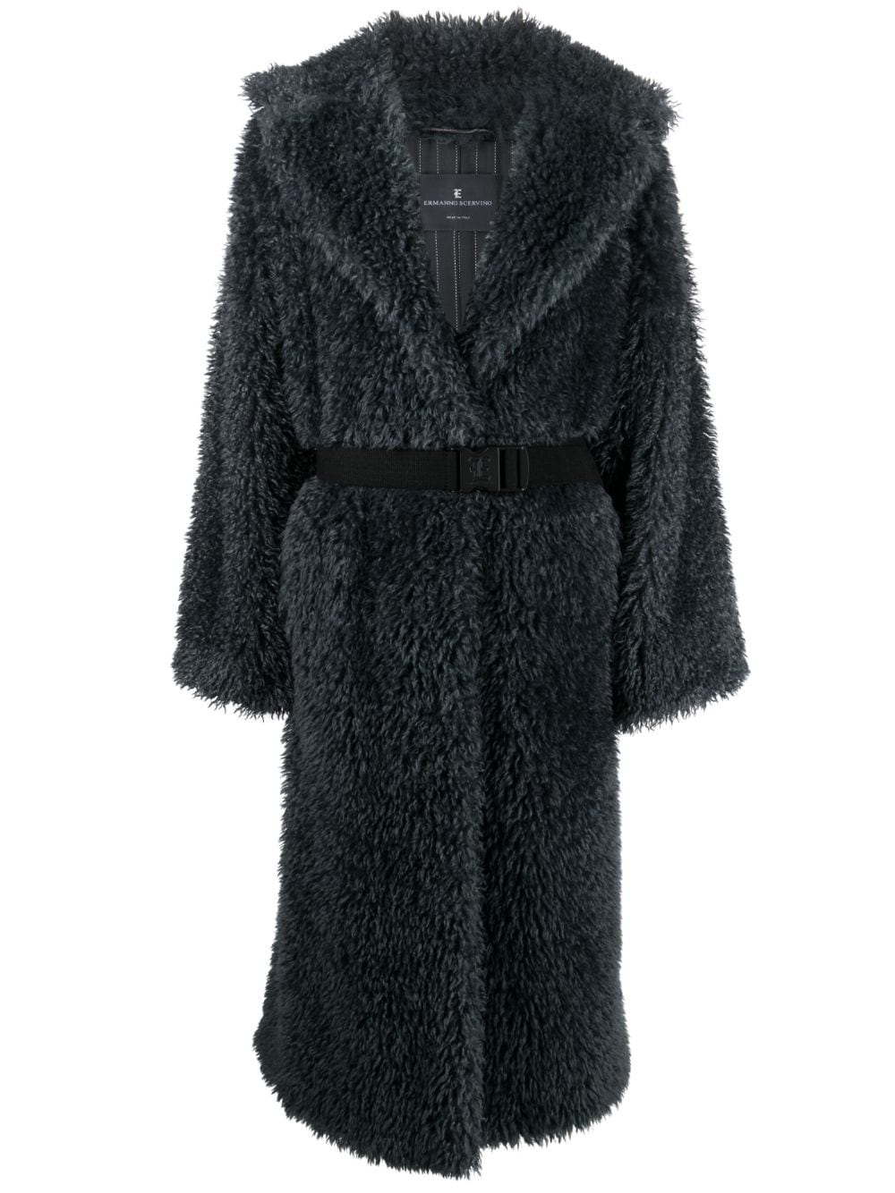 ERMANNO SCERVINO Belted Shearling Wool Teddy Jacket