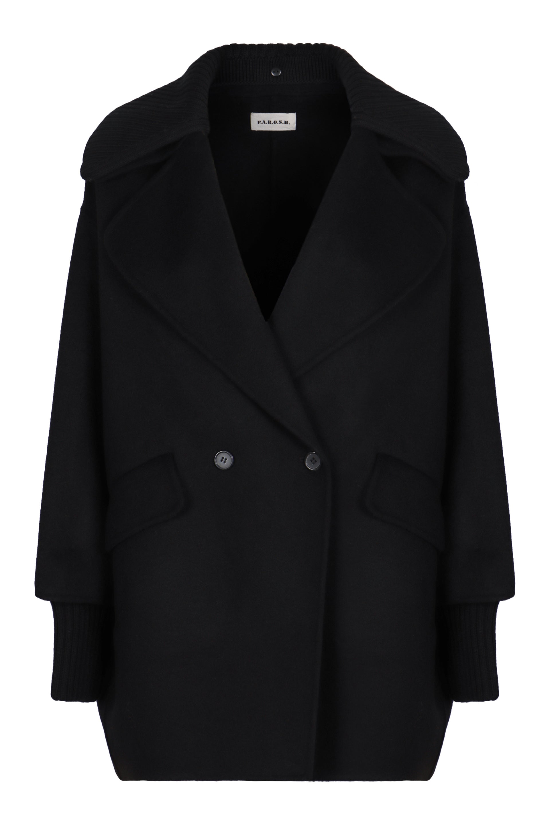 PAROSH Oversized Double-Breasted Wool Jacket