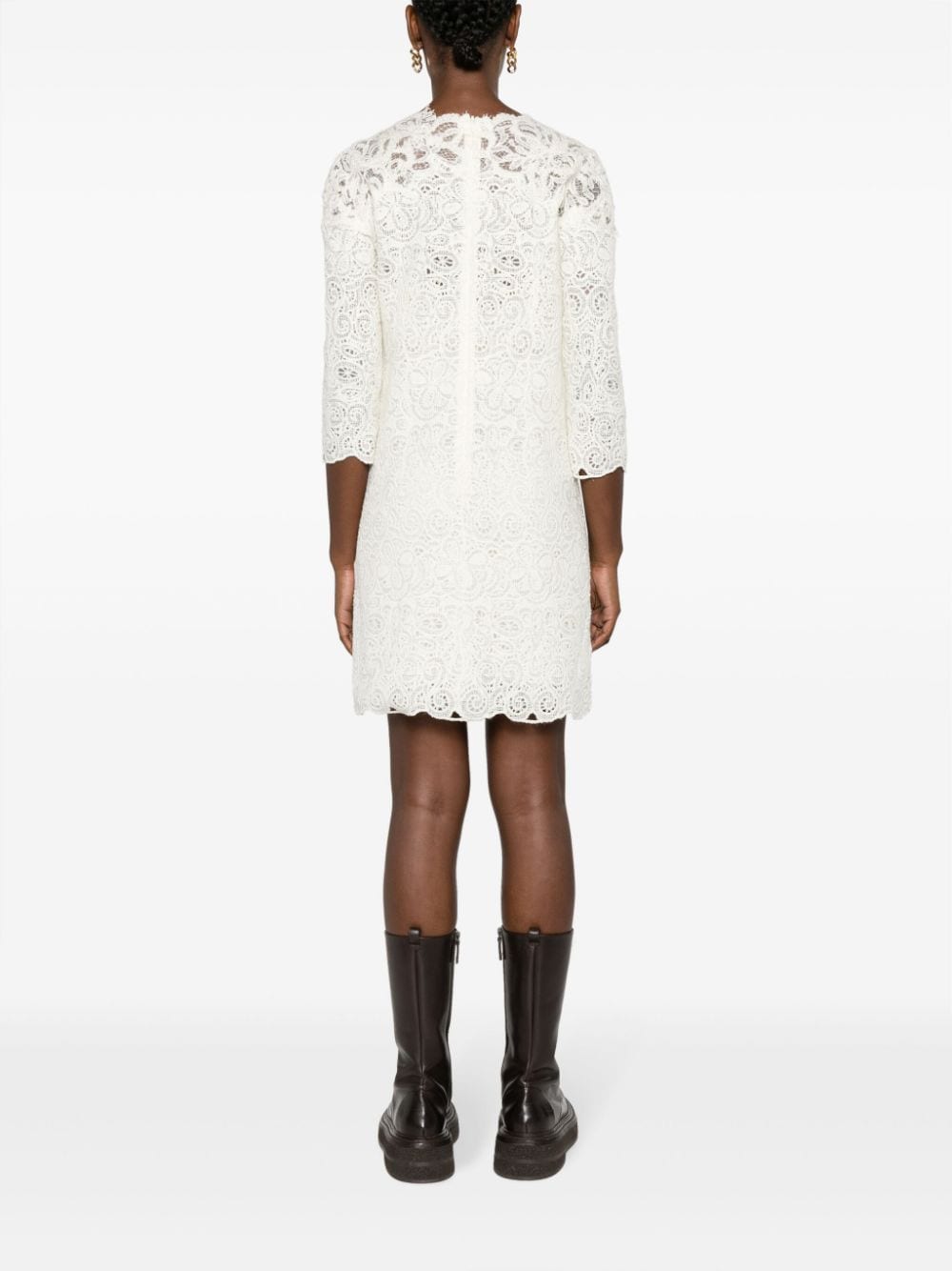 ERMANNO SCERVINO Chic Wool Blend Shift Mini Dress