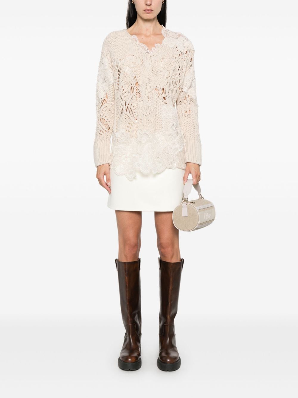 ERMANNO SCERVINO Wool Felted Mini Skirt - Thigh Length