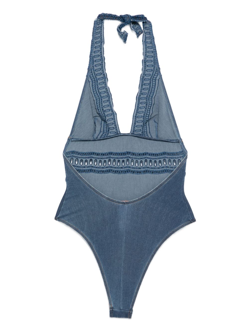ERMANNO SCERVINO Lace Detail Halterneck Swimsuit