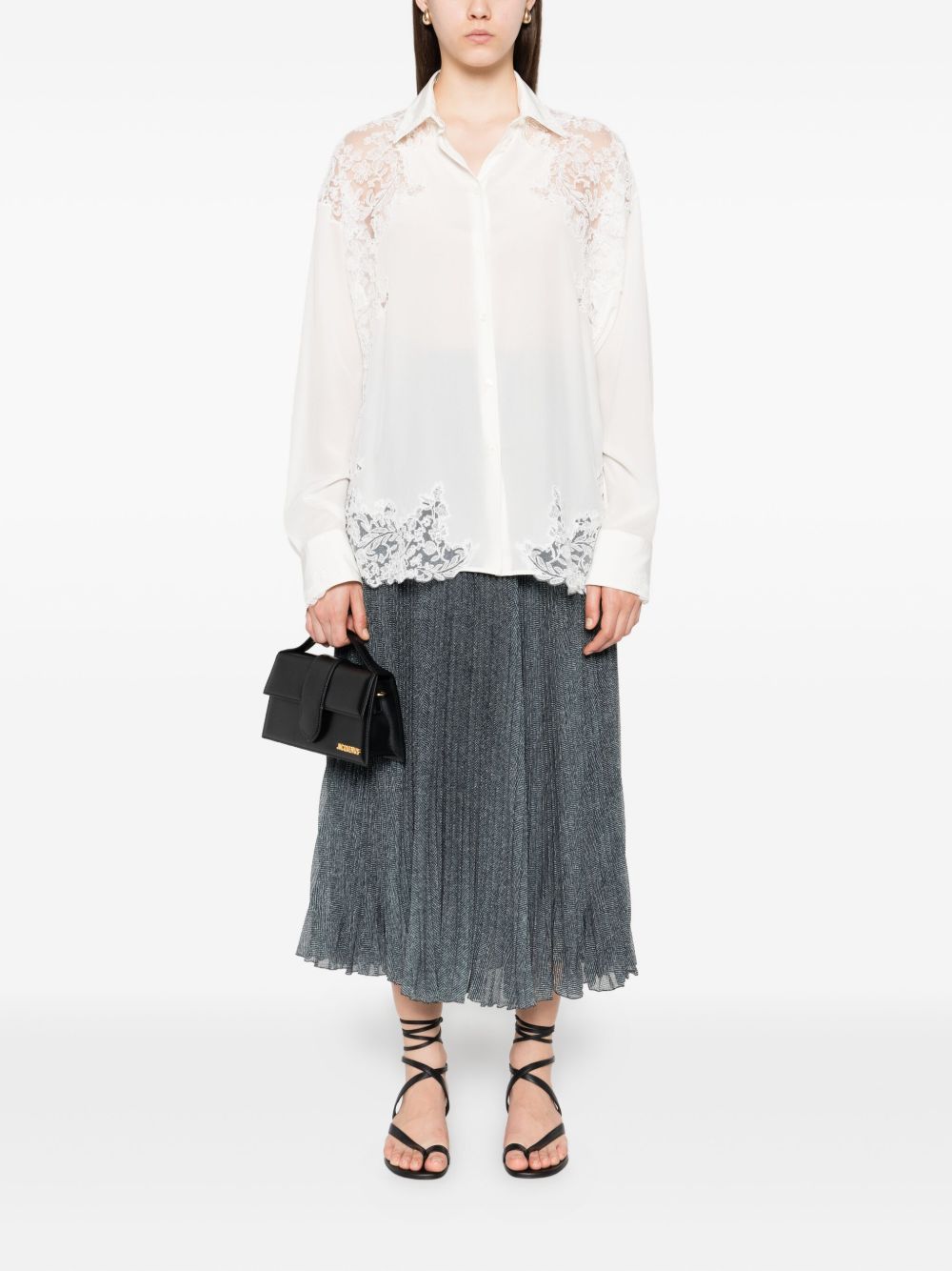 ERMANNO SCERVINO Silk Shirt with Lace Trim for Women