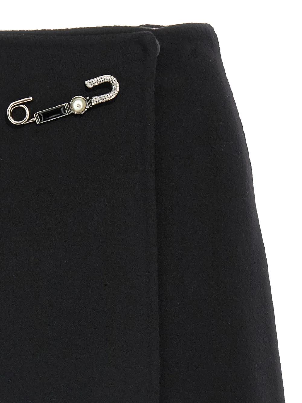 ERMANNO SCERVINO Elegant A-Line Skirt with Jewel Embellishments