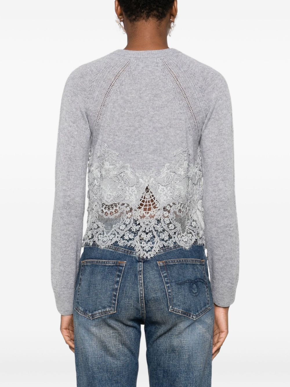 ERMANNO SCERVINO Lace Cashmere Cardigan for Women