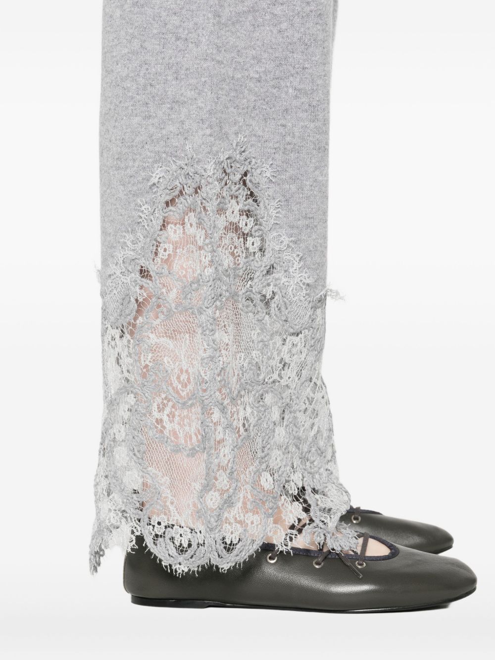 ERMANNO SCERVINO Elegant Lace Cashmere Trousers - Women's FW25