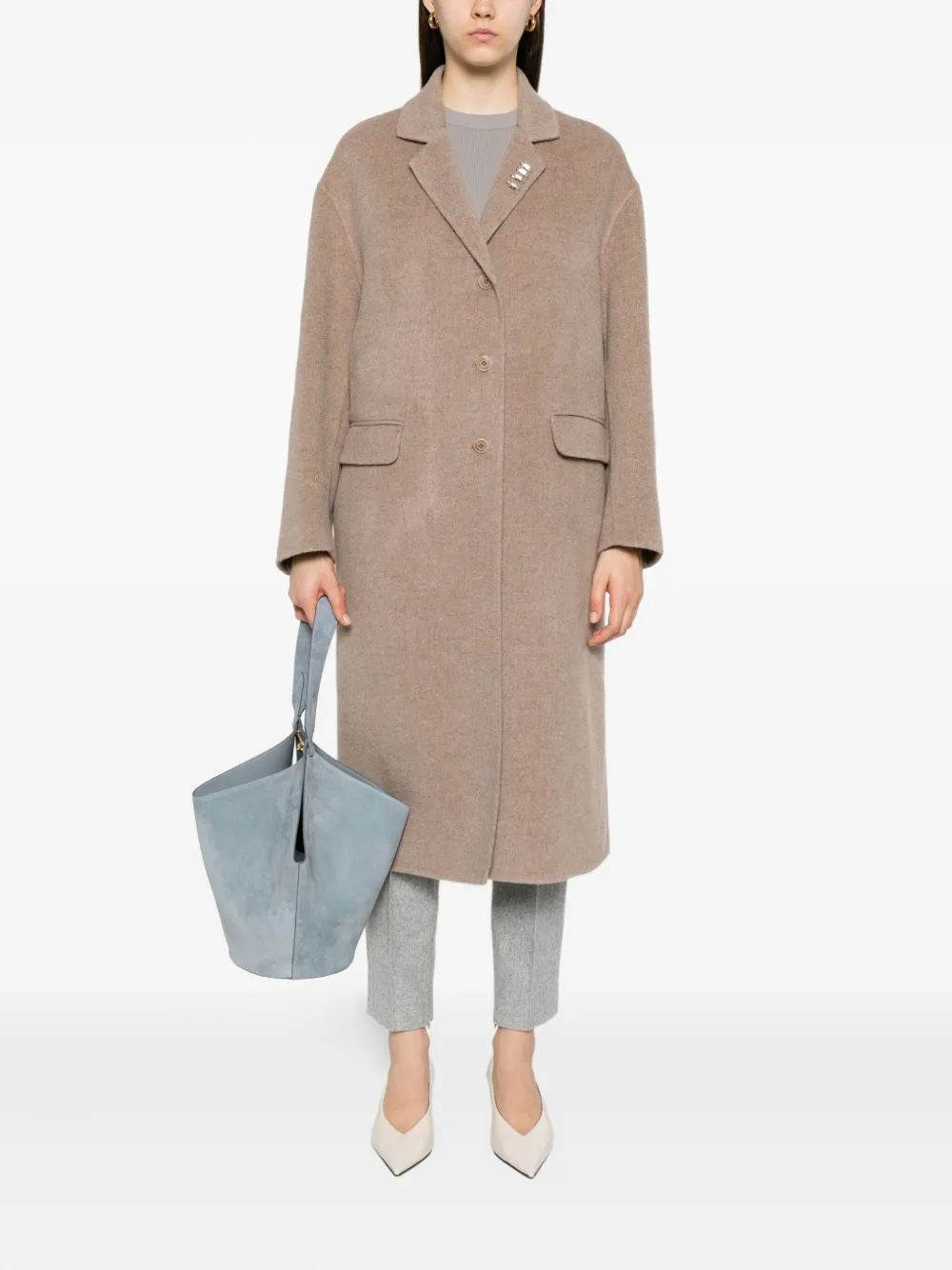 ERMANNO SCERVINO EFEZIA Jacket with Button Closure and Flap Pockets