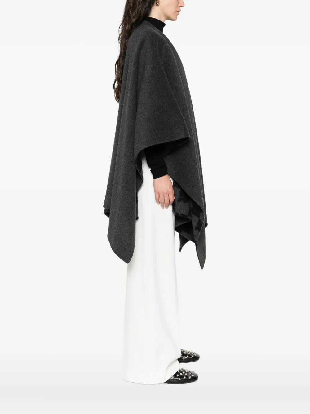 ERMANNO Elegant Wool Cape for Women