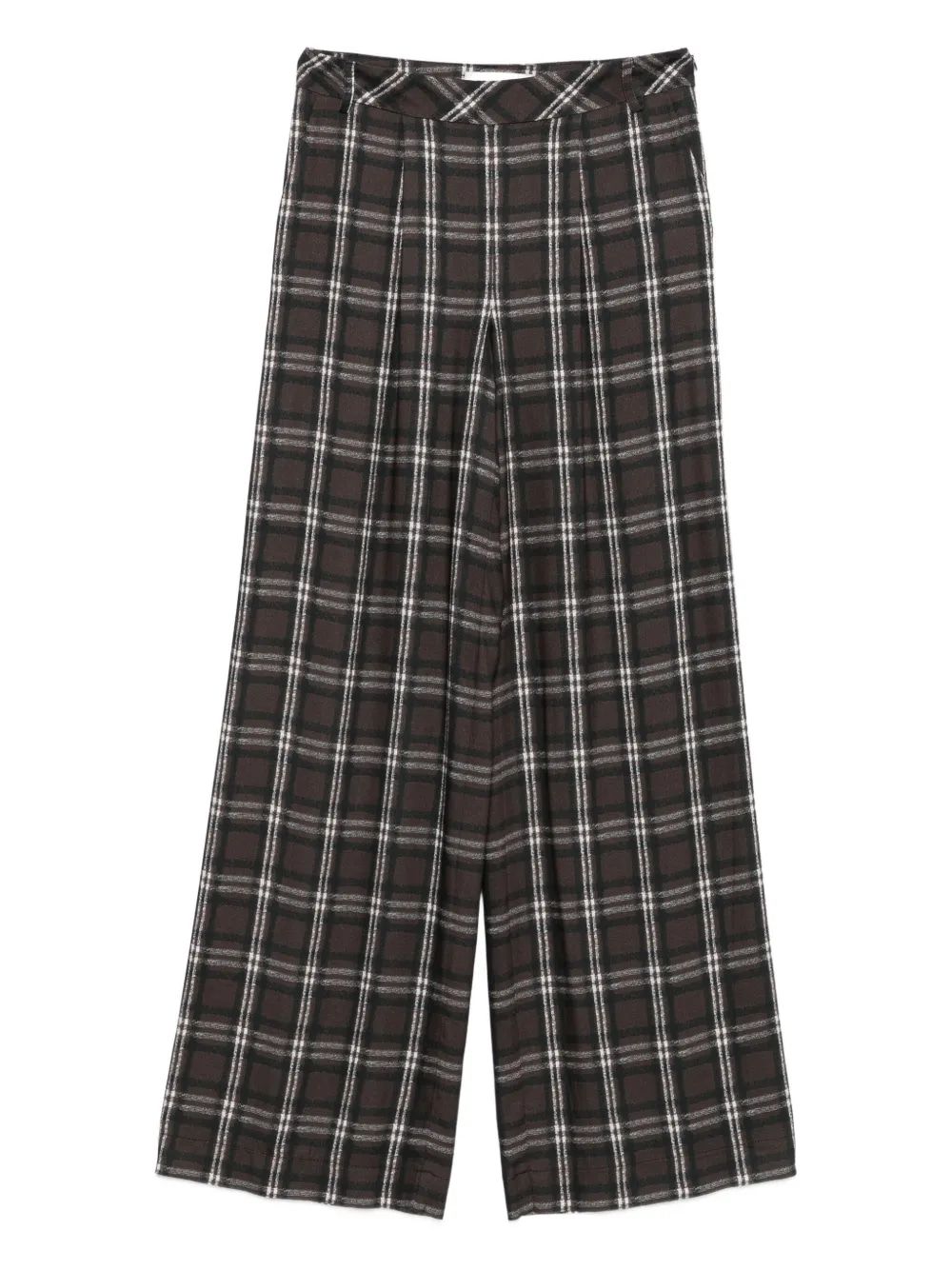 ERMANNO Checkered Pleated Trousers for Women - FW25
