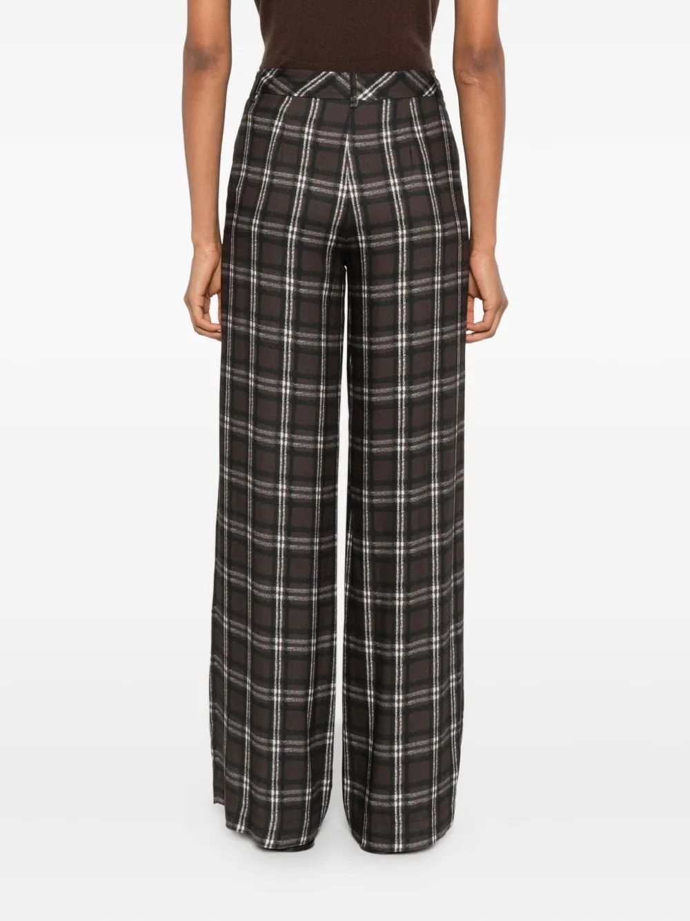 ERMANNO Checkered Pleated Trousers for Women - FW25