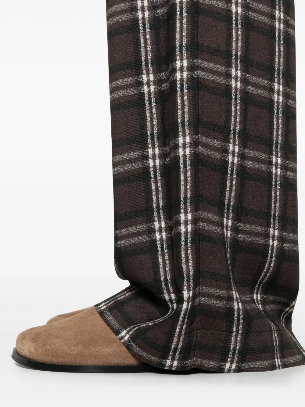 ERMANNO Checkered Pleated Trousers for Women - FW25