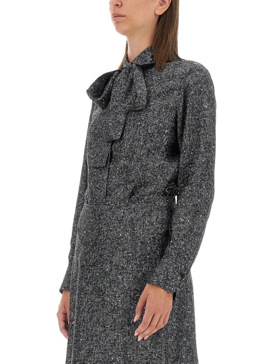 KITON Elegant Printed Silk Shirt Size 42