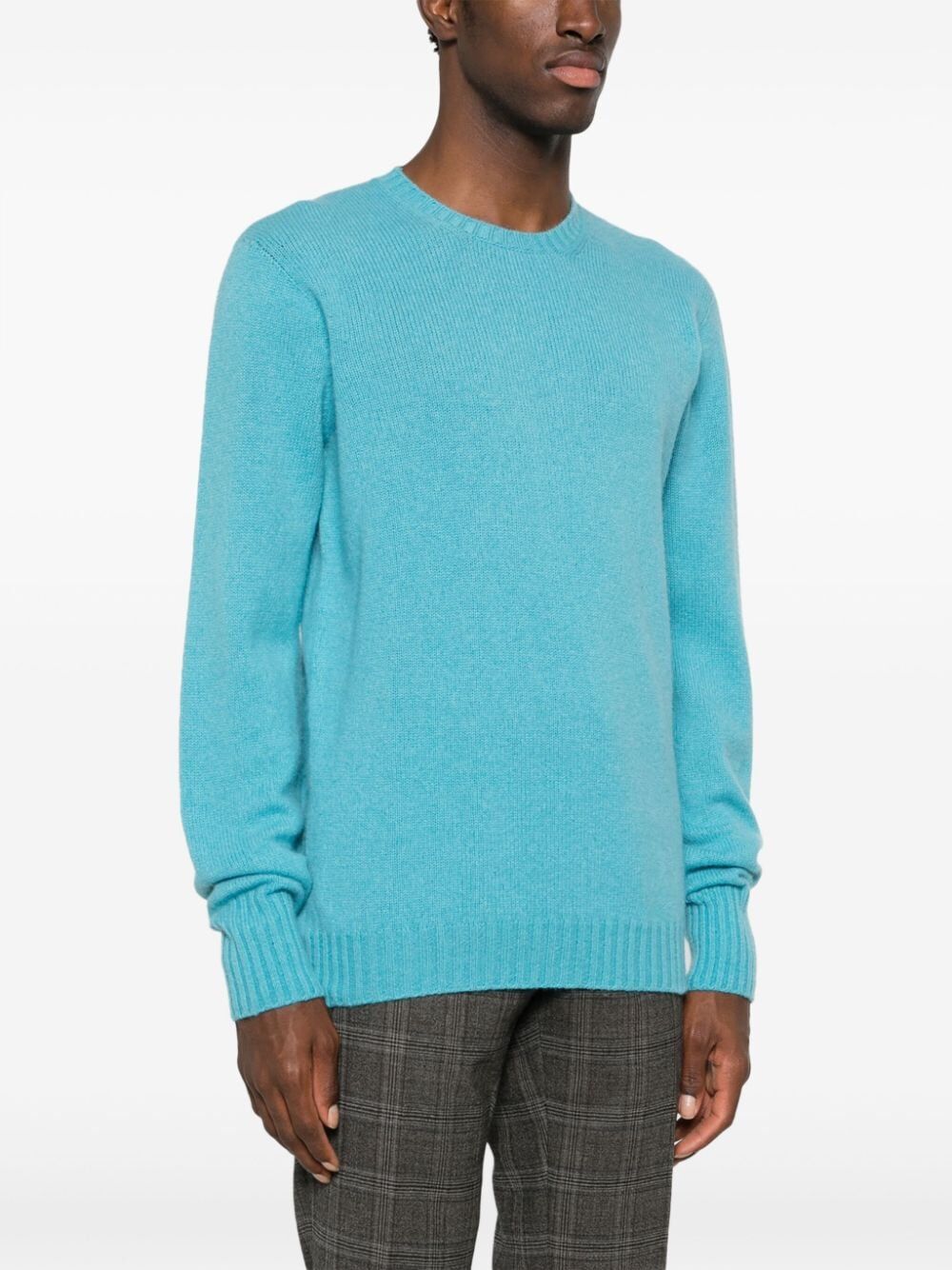 DRUMOHR Classic Long Sleeve Crew Neck Sweater for Men