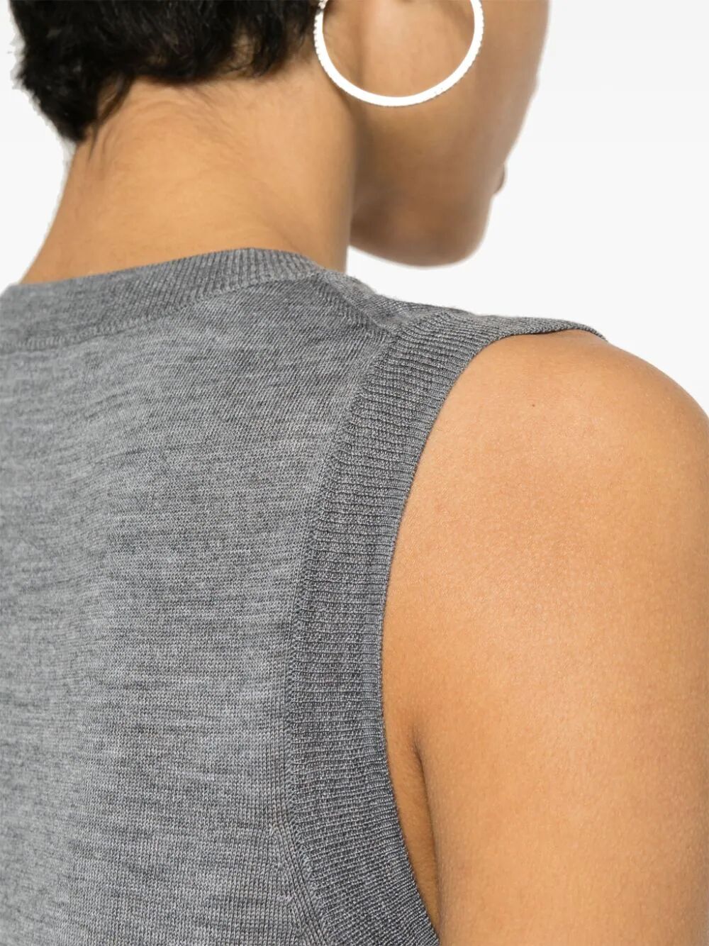 PAROSH Sleeveless Crew Neck Sweater for Women