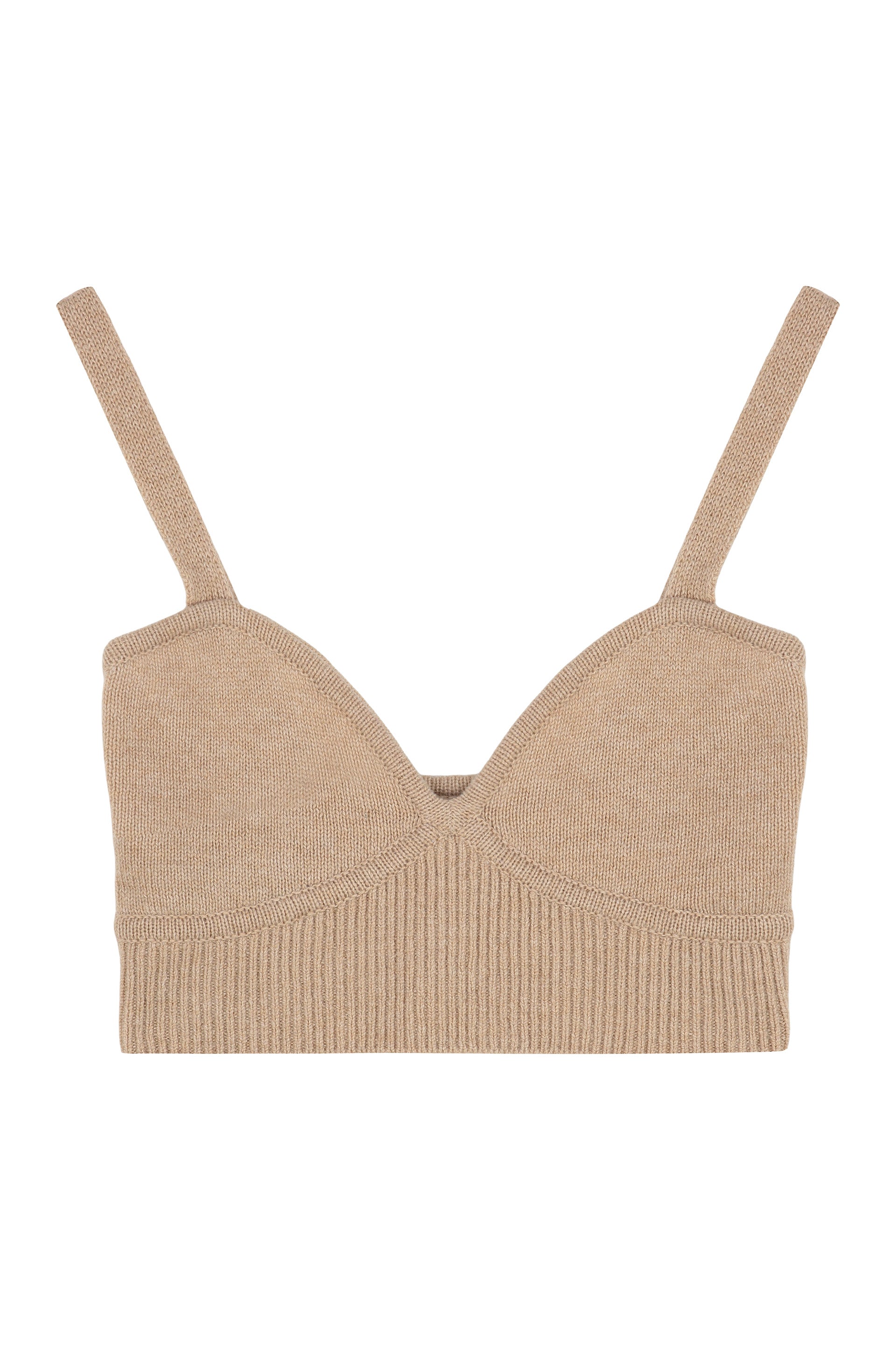 PAROSH Cropped Knit Top