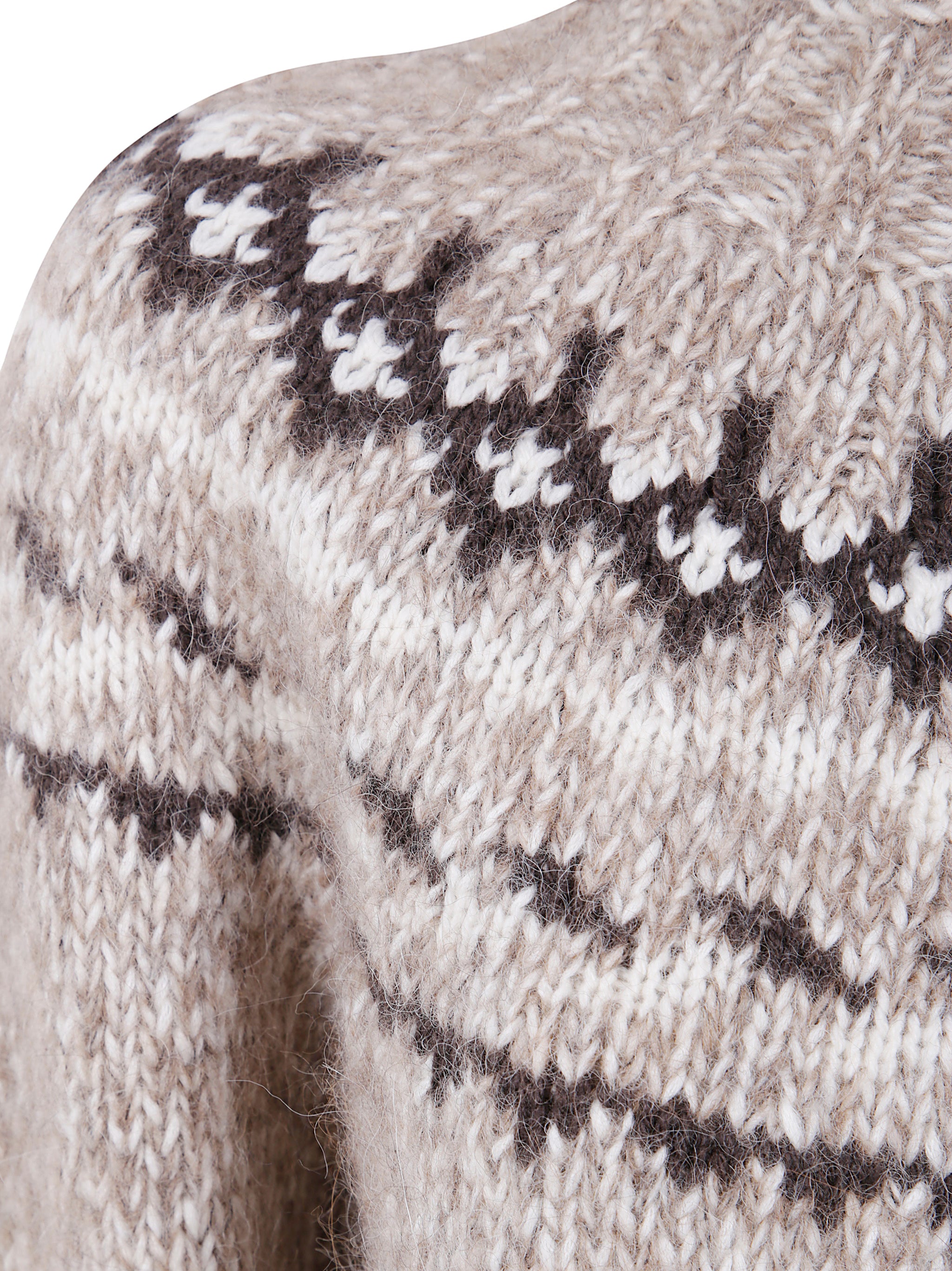 PAROSH Alpaca Blend Fair-Isle Pattern Sweater for Women